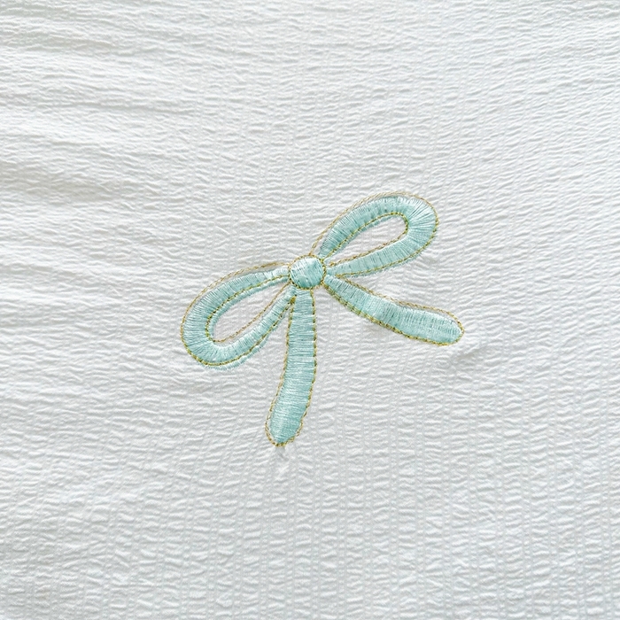 91家纺网 家纺一手货源 找家纺 芙绣家纺 2025新款蝴蝶结绣花香云纱夏被夏凉被空调被 蝴蝶结一浅绿