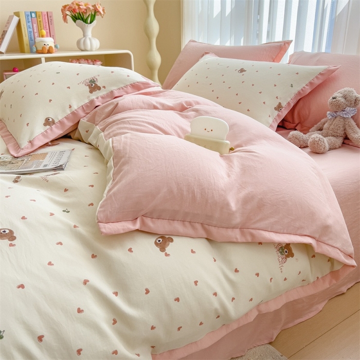 91家纺网 家纺一手货源 找家纺 （总）五月家纺 2025新款四层纱印花四件套