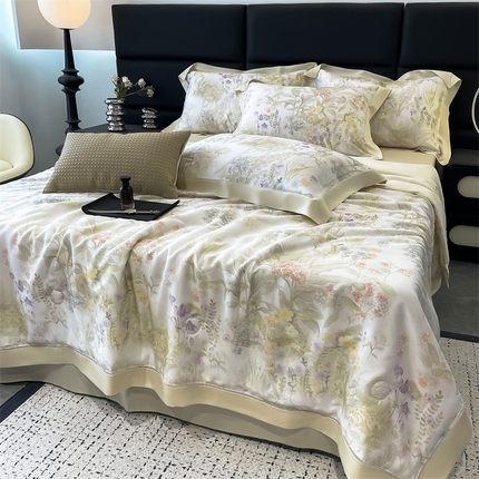 91家纺网 家纺一手货源 找家纺 （总）朵希曼 2025春夏新款50S镂空天丝夏被夏凉被空调被夏被四件套