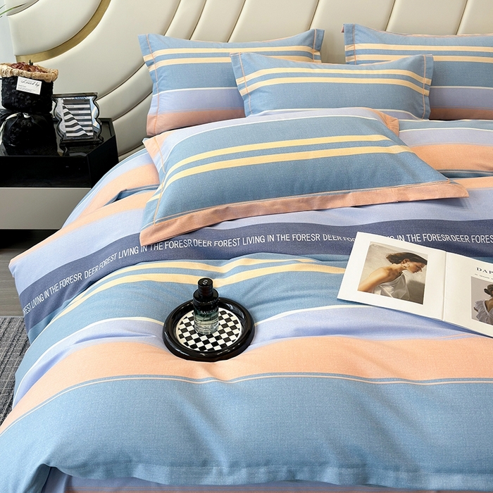 91家纺网 家纺一手货源 找家纺 海洋家纺 2026新款全棉磨毛四件套 柏拉图