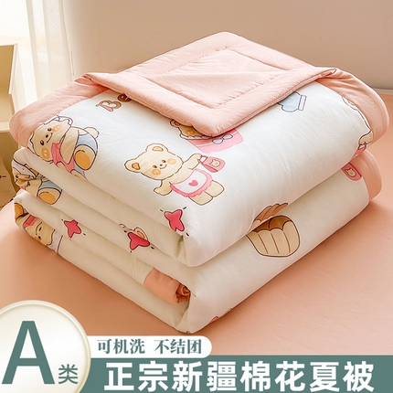 91家纺网 家纺一手货源 找家纺 （总）晓时候 2025新款水洗棉夏被新疆棉花被印花夏凉被空调被薄被子