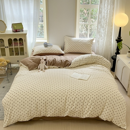 91家纺网 家纺一手货源 找家纺 悦织湾家纺 2025新款A类针织双层纱四件套轻奢时尚床上用品三四件套直播电商热销款 弗洛伊德