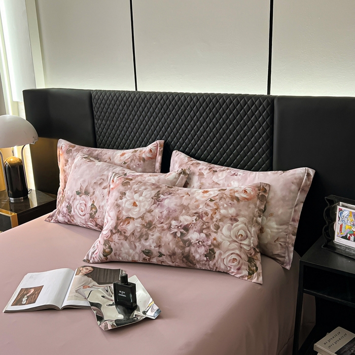 91家纺网 家纺一手货源 找家纺 仟网汇 2025新款棉代尔轻奢系列四件套 朵拾