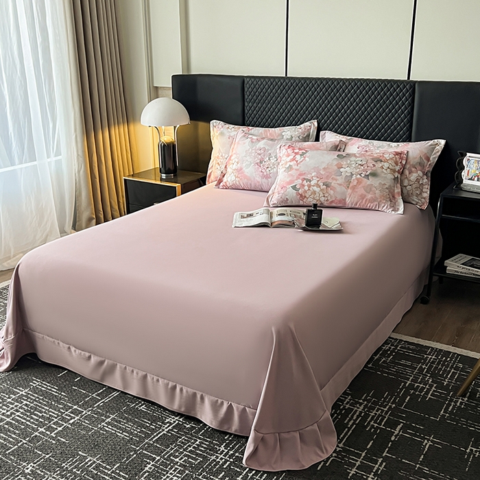 91家纺网 家纺一手货源 找家纺 仟网汇 2025新款棉代尔轻奢系列四件套 温迪