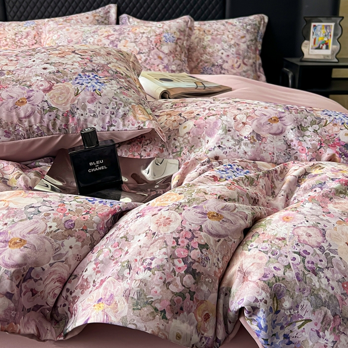 91家纺网 家纺一手货源 找家纺 仟网汇 2025新款棉代尔轻奢系列四件套 云中行