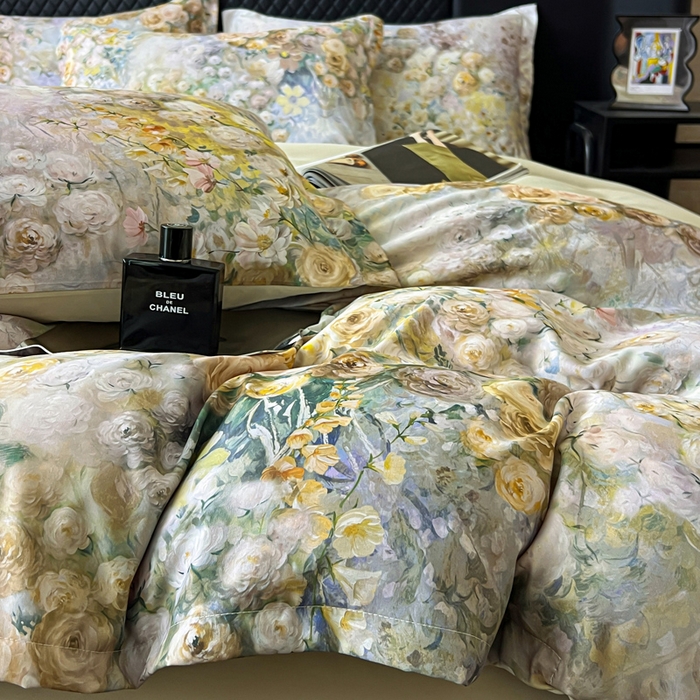 91家纺网 家纺一手货源 找家纺 仟网汇 2025新款棉代尔轻奢系列四件套 华尔兹