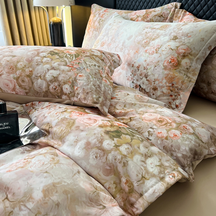 91家纺网 家纺一手货源 找家纺 仟网汇 2025新款棉代尔轻奢系列四件套 南茜