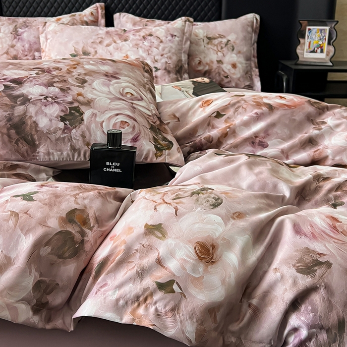 91家纺网 家纺一手货源 找家纺 仟网汇 2025新款棉代尔轻奢系列四件套 朵拾