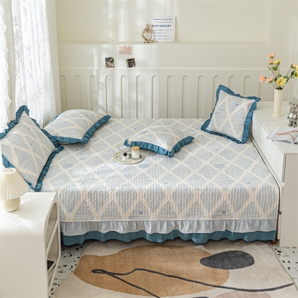 91家纺网 家纺一手货源 找家纺 （总）美优兰 2025新款全棉防滑榻榻米炕垫纯棉床盖三件套