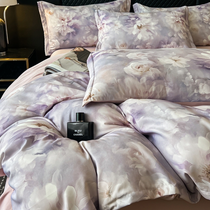 91家纺网 家纺一手货源 找家纺 仟网汇 2025新款棉代尔轻奢系列四件套 劳拉