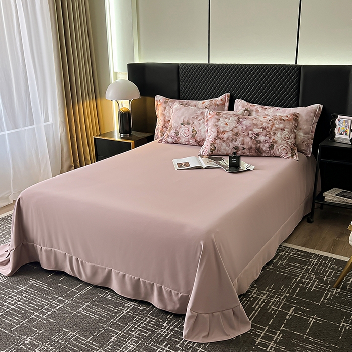 91家纺网 家纺一手货源 找家纺 仟网汇 2025新款棉代尔轻奢系列四件套 朵拾