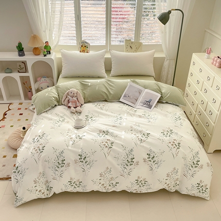 91家纺网 家纺一手货源 找家纺 （总）宜家坊 2025全棉13070单被套印花小清新卡通碎花纯棉单品被套枕套（有预缩售后无忧 免费提供买家秀）