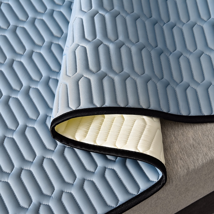 91家纺网 家纺一手货源 找家纺 炫拼家纺 2025新款平铺款乳胶凉席-minmin minmin宾利蓝