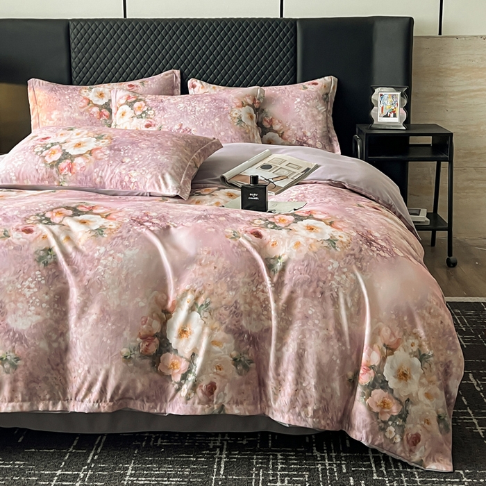 91家纺网 家纺一手货源 找家纺 仟网汇 2025新款棉代尔轻奢系列四件套 苏珊