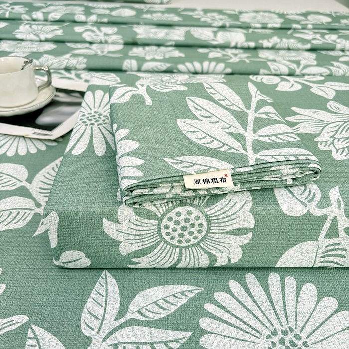 91家纺网 家纺一手货源 找家纺 伊而梦蚊帐 2025新款原棉老粗布床单 春草青