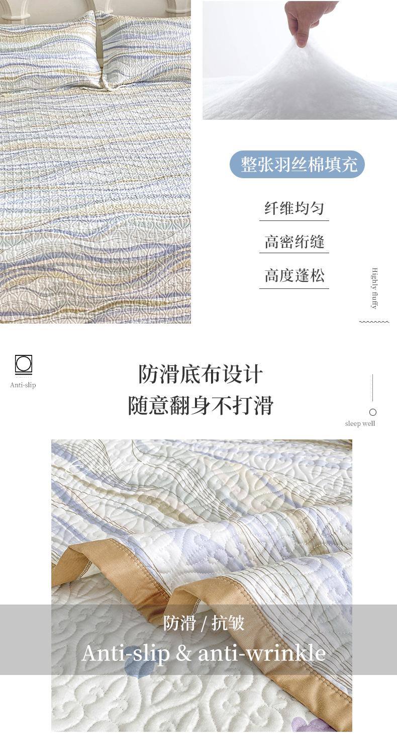 91家纺网 家纺一手货源 找家纺 梦精灵家纺 2025新款简约款直角全棉印花单被套 菱琅