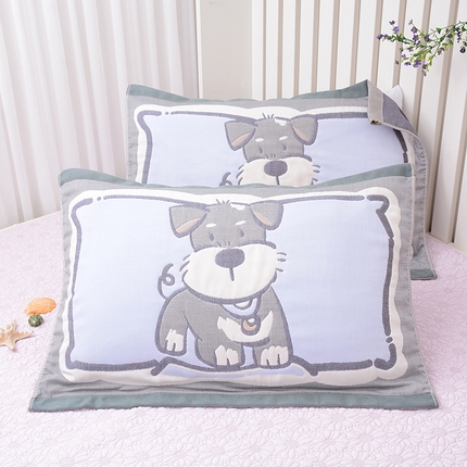 91家纺网 家纺一手货源 找家纺 彩虹毛巾 （总）2025新款全棉八层纱枕巾情侣枕巾