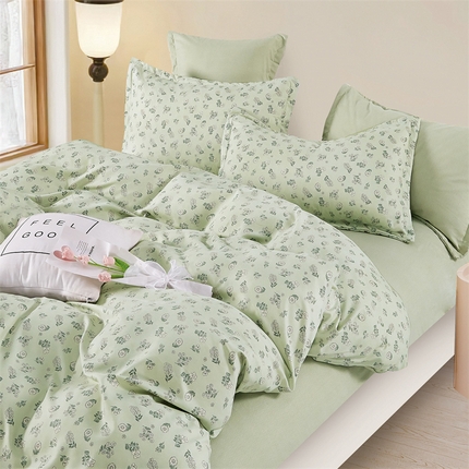 91家纺网 家纺一手货源 找家纺 （总）畅畅家纺 2025新款春夏活性小清新印花云锦棉四件套