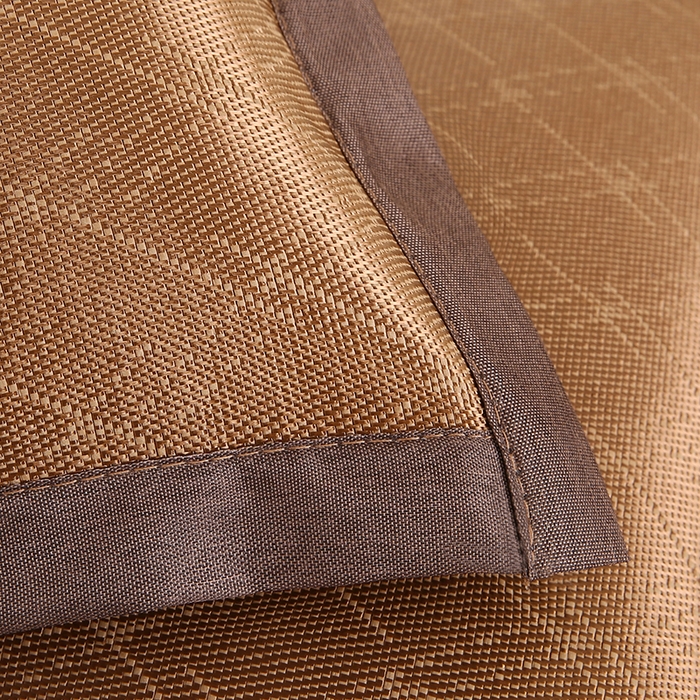 91家纺网 家纺一手货源 找家纺 小牛席业 2025新款A夏凉枕套系列 角标菱形格冰藤凉枕套（咖色）