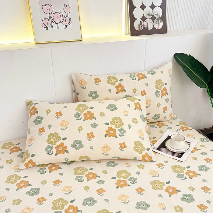 91家纺网 家纺一手货源 找家纺 伊而梦蚊帐 2025新款原棉老粗布床单 春日宴