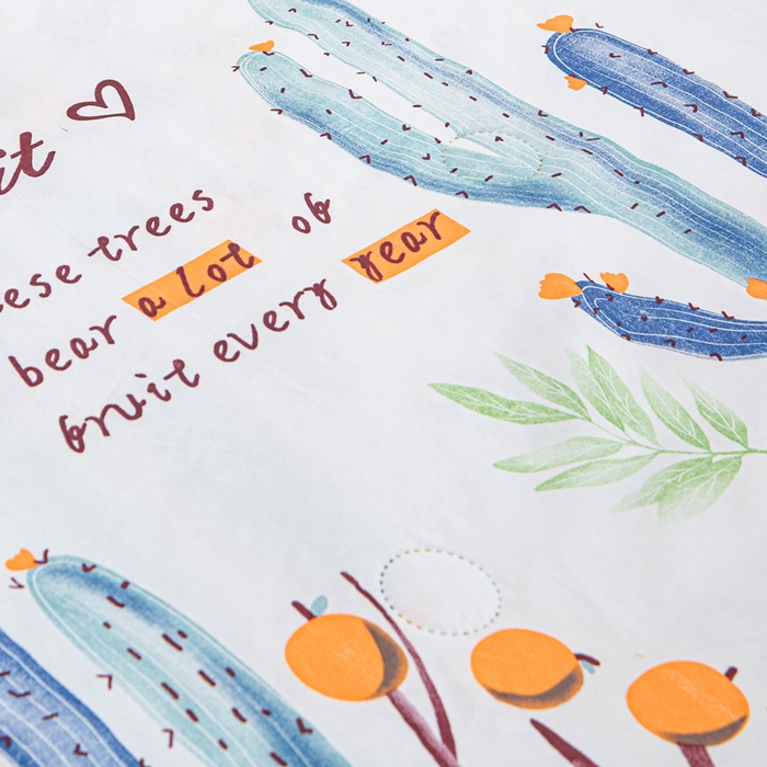 91家纺网 家纺一手货源 找家纺 侨鑫 2025新款亲肤水洗棉夏被宽边 夏日仙人掌