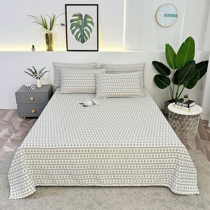 伊而梦蚊帐 2025新款原棉老粗布床单 兰花条