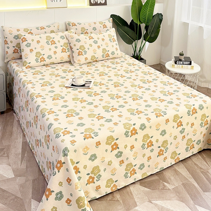 91家纺网 家纺一手货源 找家纺 伊而梦蚊帐 2025新款原棉老粗布床单 春日宴