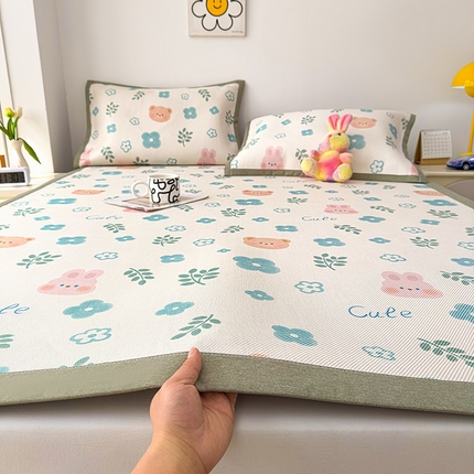 91家纺网 家纺一手货源 找家纺 （总）大元 2025新款数码印花冰藤席系列