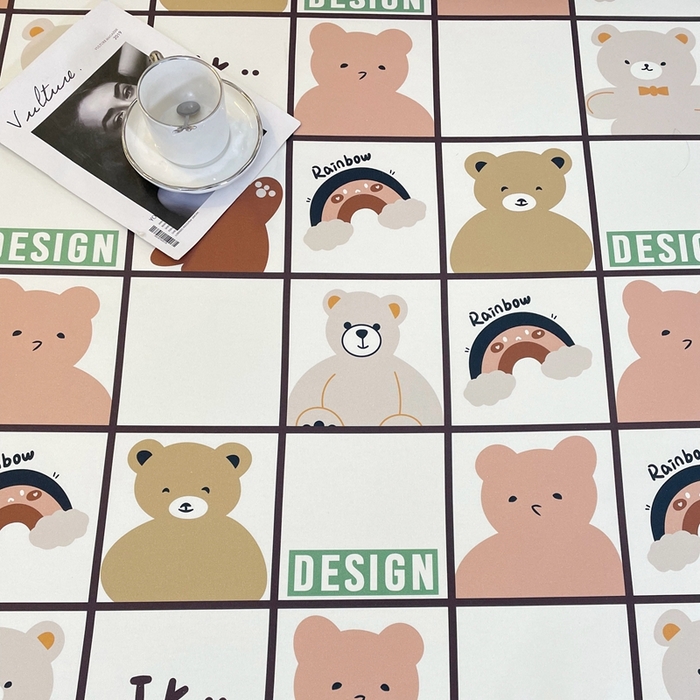 91家纺网 家纺一手货源 找家纺 伊而梦蚊帐 2025新款A类老粗布抗菌床单 格子熊-彩