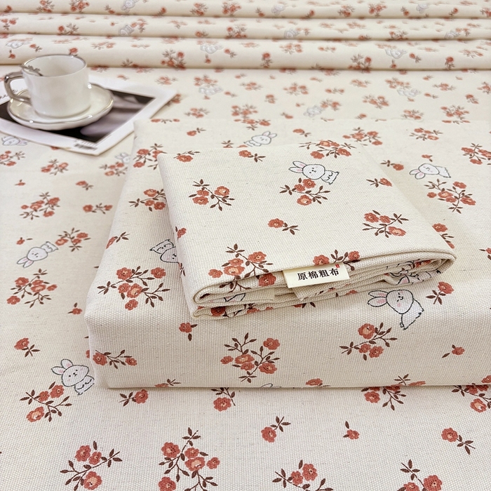 91家纺网 家纺一手货源 找家纺 伊而梦蚊帐 2025新款原棉老粗布床单 梅花兔