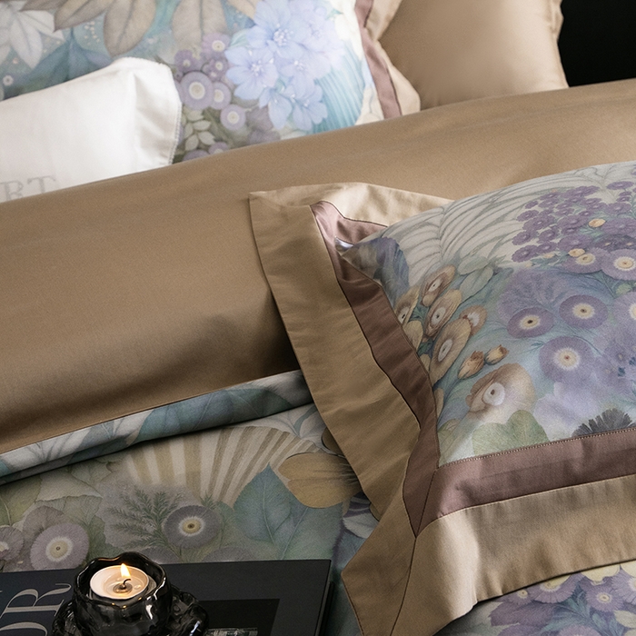 91家纺网 家纺一手货源 找家纺 （总）涞澳家纺 2025新款全棉数码印花宽边四件套