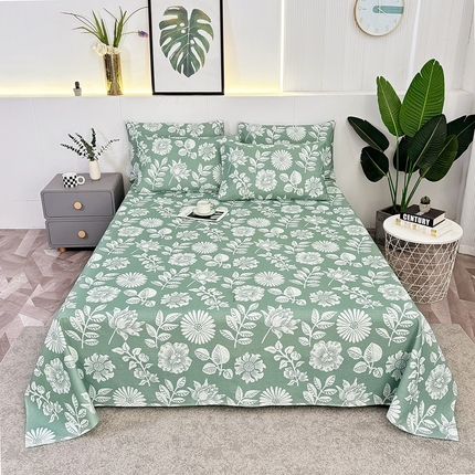 伊而梦蚊帐 2025新款原棉老粗布床单 春草青