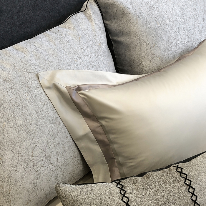 91家纺网 家纺一手货源 找家纺 涞澳家纺 2025新款80天丝棉四件套-凯瑟琳系列 凯瑟琳-燕麦奶