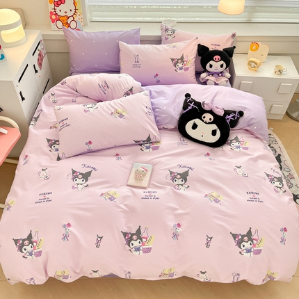 91家纺网 家纺一手货源 找家纺 （总）暮思家居 2025新款正版授权三丽鸥全棉四件套系列四件套