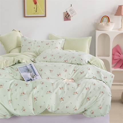 91家纺网 家纺一手货源 找家纺 （总）畅畅家纺 2025新款春夏活性小清新印花云锦棉四件套