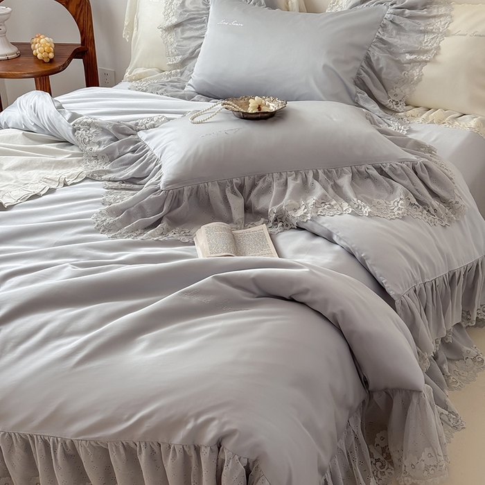 91家纺网 家纺一手货源 找家纺 涞澳家纺 2025新款亲肤舒适天丝棉四件套-云初系列 云初-月影灰