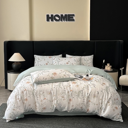 慕晨 2025春夏新品莱赛尔天丝数码印花四件套莱赛尔夏被四件套天丝夏凉被直播热款 秘境