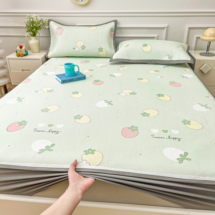 91家纺网 家纺一手货源 找家纺 （总）大元 2025新款数码印花冰藤席系列