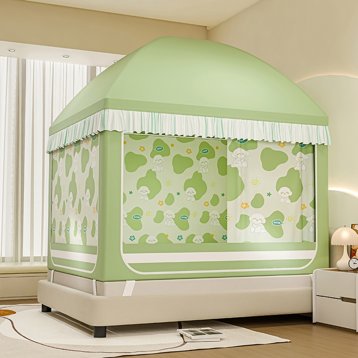 91家纺网 家纺一手货源 找家纺 （总）冉美家纺 2025新款屋顶式遮光防尘防摔蚊帐