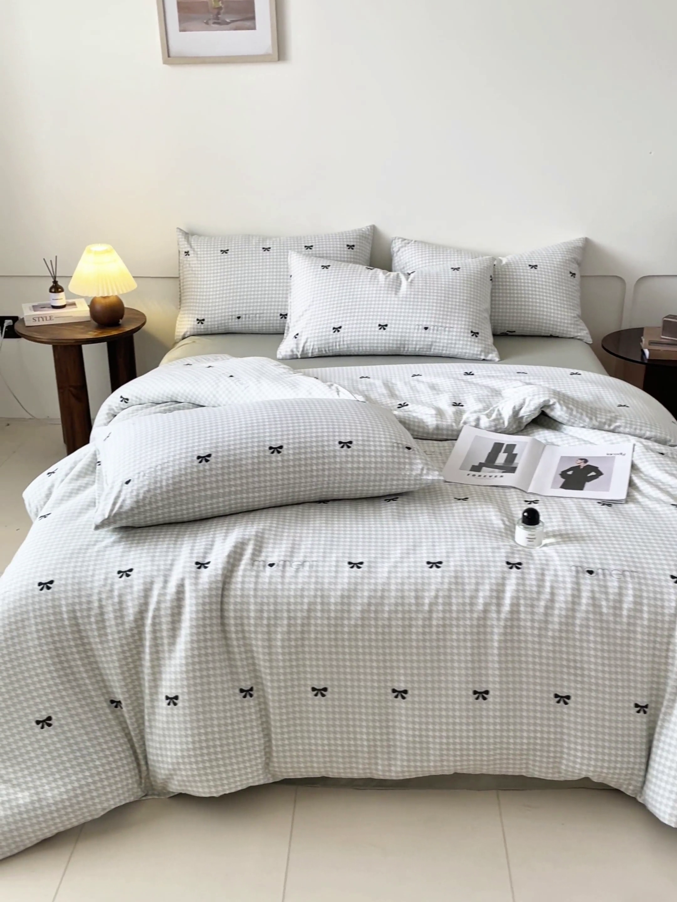 91家纺网 家纺一手货源 找家纺 诺梵家纺 2025新款有氧双层纱印花四件套 安琪拉