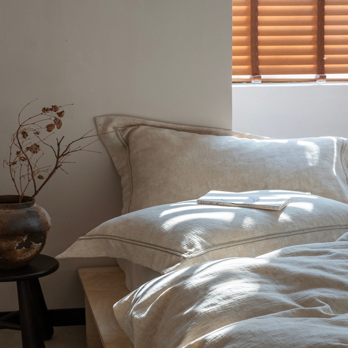 91家纺网 家纺一手货源 找家纺 （总）璞素2025新款棉麻四件套-丁香