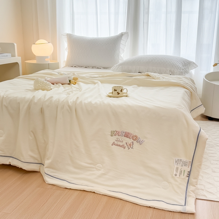 91家纺网 家纺一手货源 找家纺 （总）金麦家纺 2025新款针织双层纱夏被