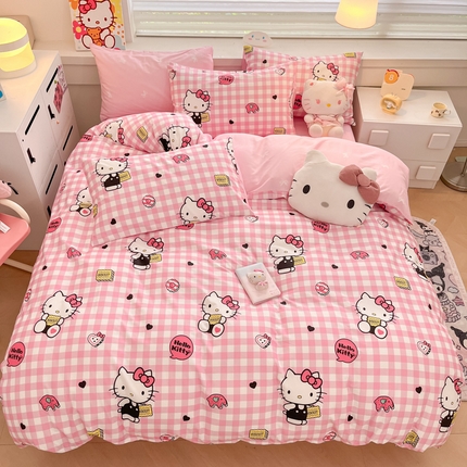 91家纺网 家纺一手货源 找家纺 （总）暮思家居 2025新款正版授权三丽鸥全棉四件套系列四件套