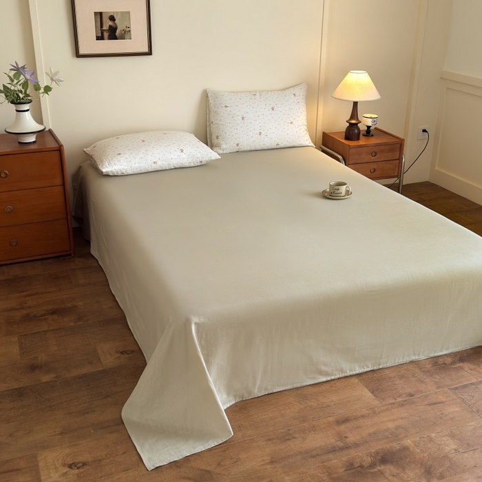 91家纺网 家纺一手货源 找家纺 亿梵家居 2025新款A类母婴级有氧全棉纯棉双层纱纯棉印花四件套-床拍图 田园小熊-黄