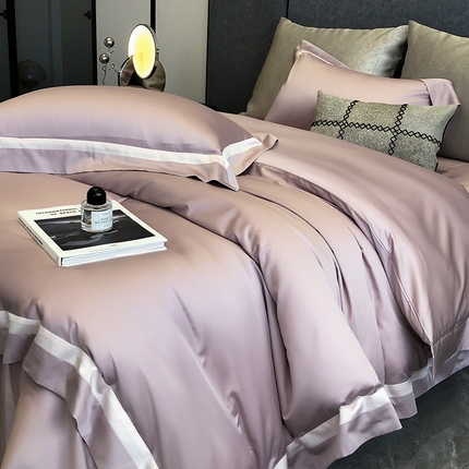 涞澳家纺 2025新款80天丝棉四件套-凯瑟琳系列 凯瑟琳-冰紫
