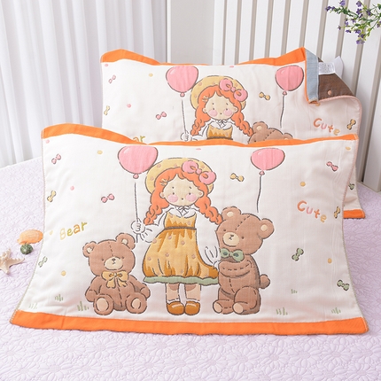 91家纺网 家纺一手货源 找家纺 彩虹毛巾 （总）2025新款全棉八层纱枕巾情侣枕巾