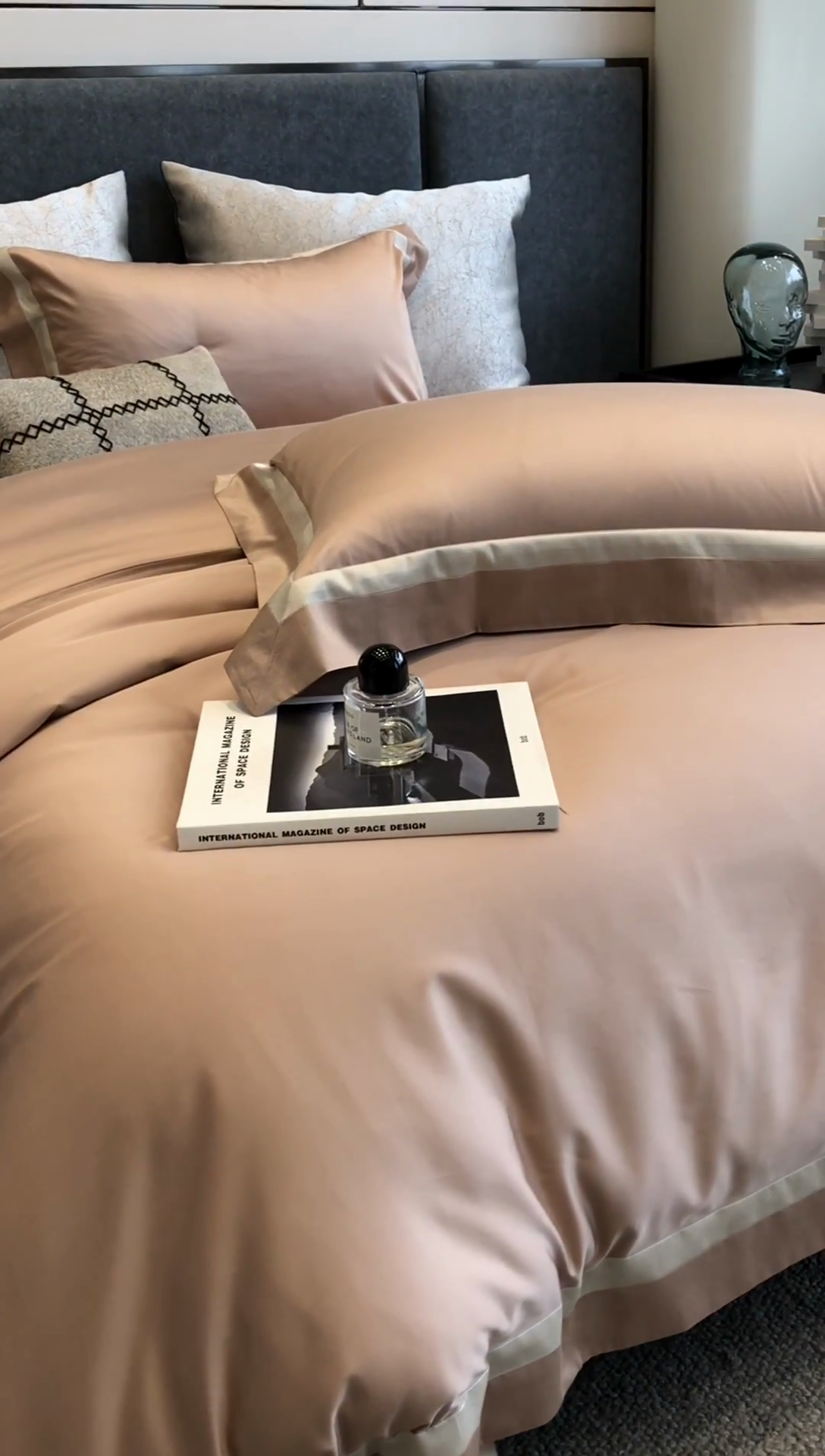 91家纺网 家纺一手货源 找家纺 涞澳家纺 2025新款80天丝棉四件套-凯瑟琳系列 凯瑟琳-摩卡