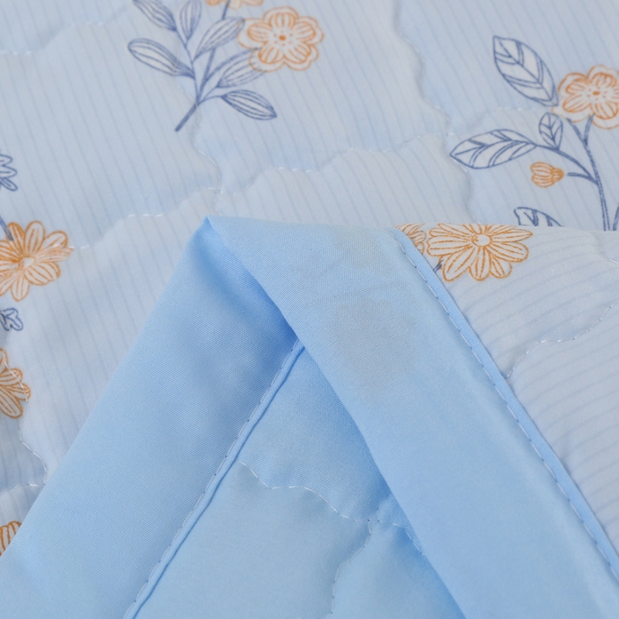 91家纺网 家纺一手货源 找家纺 被多多被业  2025新款小清新印花小竺棉多针绗绣夏凉被 碎花-蓝