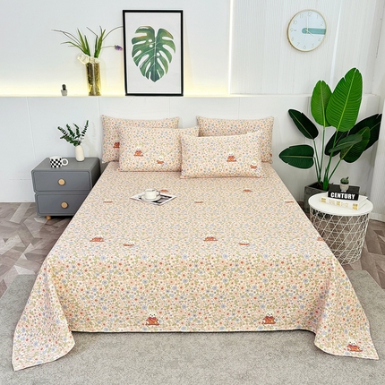 伊而梦蚊帐 2025新款原棉老粗布床单 花园兔