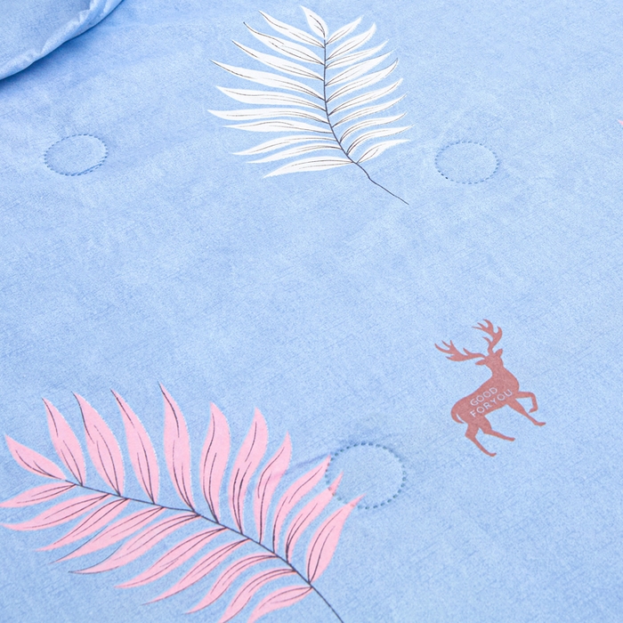 91家纺网 家纺一手货源 找家纺 侨鑫 2025新款亲肤水洗棉夏被宽边 心悦蓝